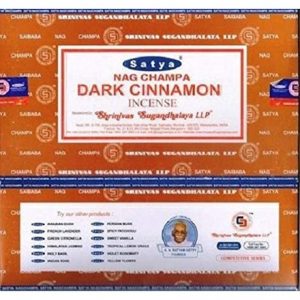 SATYA - DARK CINNAMON INCENSE STICKS 15G -