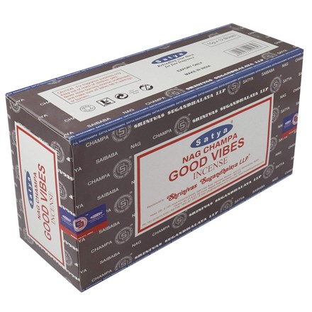 SATYA - GOOD VIBES INCENSE STICKS - 15G X
