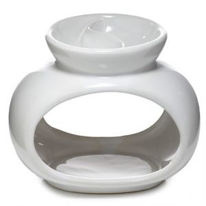 EDEN - OVAL DOUBLE DISH CERAMIC BURNER - WHITE