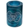 TURQUOISE SOAPSTONE CARVED CHAKRA OIL BURNER