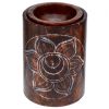 DARK ORANGE SOAPSTONE CARVED CHAKRA OIL BURNER