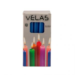 RUBY - BLUE COLOUR TABLE CANDLES -