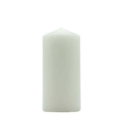 RUBY - WHITE PILLAR CANDLE - 150 X 70MM