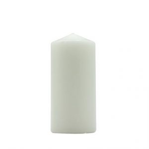 RUBY - WHITE PILLAR CANDLE - 150 X 70MM