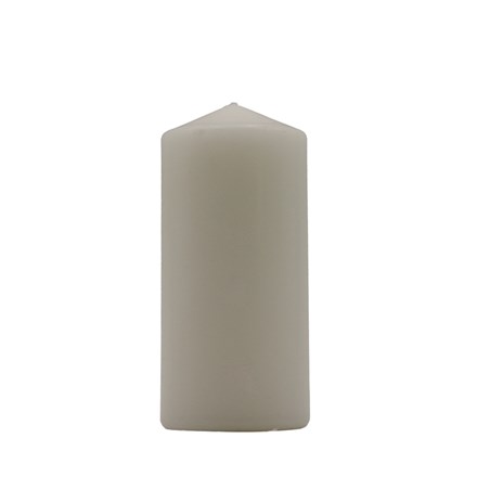 RUBY - GREY PILLAR CANDLE - 150 X 70MM