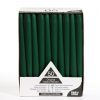 RUBY - 10" DARK GREEN TAPER CANDLES -