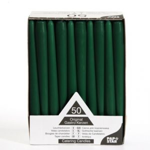 RUBY - 10" DARK GREEN TAPER CANDLES -