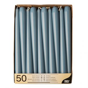 RUBY - 10" ARTIC BLUE TAPER CANDLES -