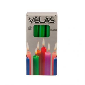 RUBY - GREEN COLOUR TABLE CANDLES -