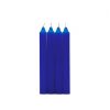 RUBY - BLUE COLOUR TABLE CANDLES - 175X20 - 4 PK