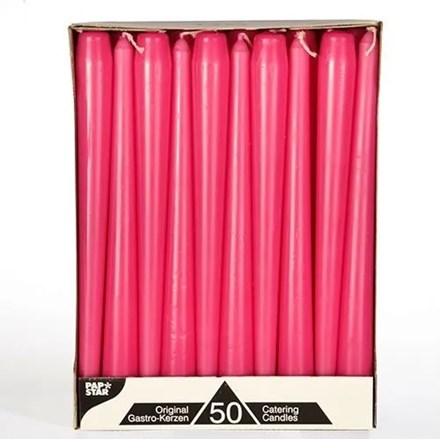 RUBY - 10" FUCHSIA TAPER CANDLES -