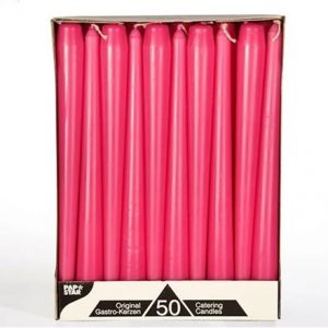 RUBY - 10" FUCHSIA TAPER CANDLES -