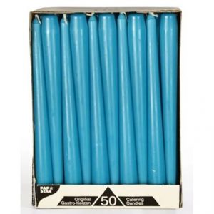 RUBY - 10" TURQUOISE TAPER CANDLES -