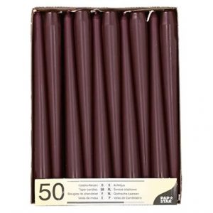 RUBY - 10" BERRY COLOR TAPER CANDLES -