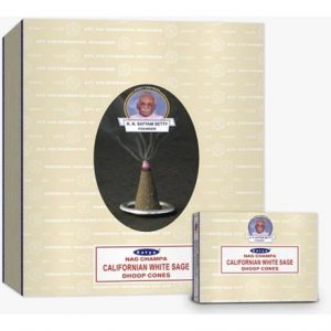 SATYA - CALIFORNI WHITE SAGE DHOOP CONES -
