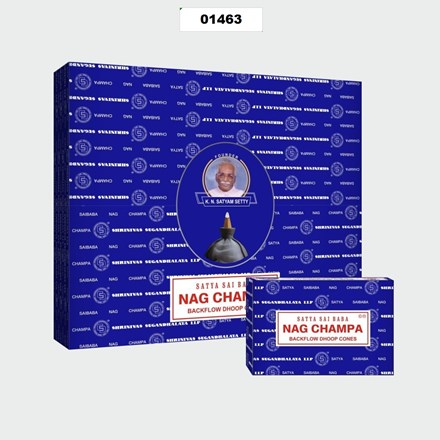 SATYA - NAG CHAMPA BLACKFLOW CONES -