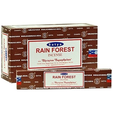 SATYA - RAIN FOREST INCENSE STICKS - 15G X