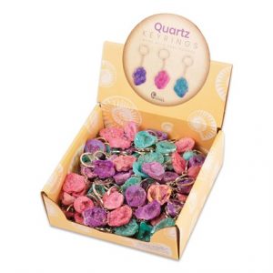 BFS - QUARTZ KEYRINGS - MADE WITH REAL GEODES