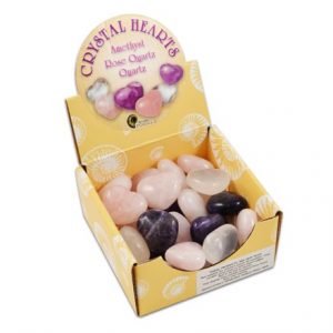 BFS - MINI CRYSTAL HEARTS AMETHYST ROSE QUARTZ
