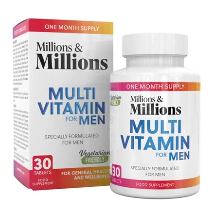 MILIONS & MILLIONS-MENS MULTIVITAMIN & MINERALS-30