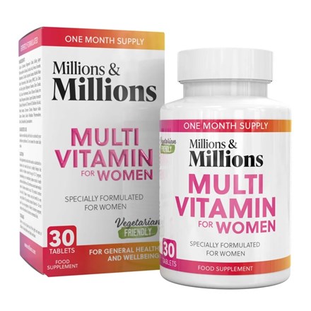 MILLIONS & MILLIONS - WOMEN MULTVIT & MINERAL 30