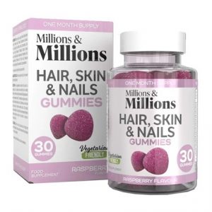 M & M - SKIN HAIR & NAIL RASPBERRY GUMMIES - 30