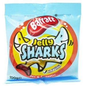 BARRATT JELLY SHARKS BAG 100G -