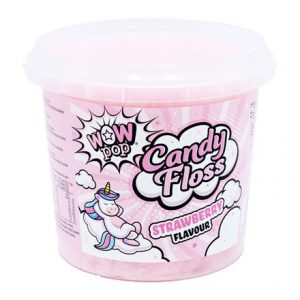 WOWPOP CANDY FLOSS STRAWBERRY TUB 50GM -