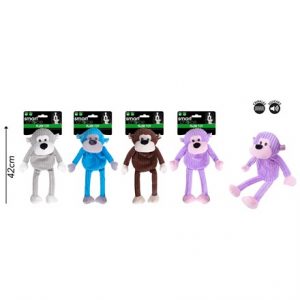 PLUSH MONKEY DOG TOY WITH SQUEAK
