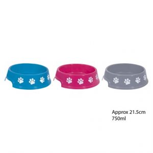 PLASTIC PRINTED PET BOWL 21.5CM 750ML