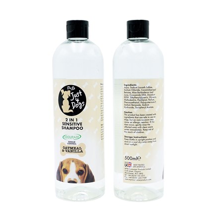 JUST 4 DOGS 2IN1 SENSITIVE SHAMPOO 500ML