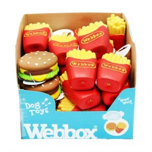 DOG TOY SQUEAKY BURGER & FRIES