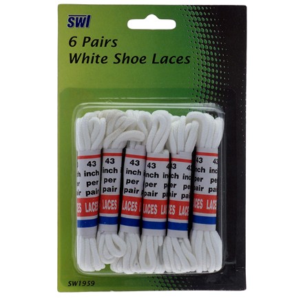 SWL - WHITE SHOE LACES -