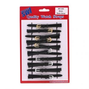 SWL - BASIC LEATHER WATCH STRAP - 8MM - 10 PK