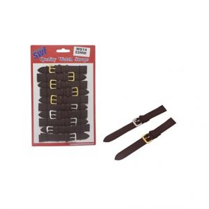 SWL - LEATHER WATCH STRAPS - 22MM - DARK BROWN