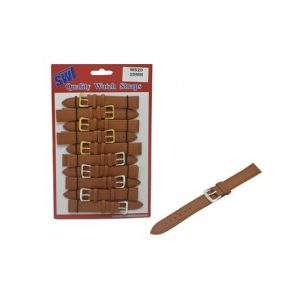 SWL - LEATHER WATCH STRAPS - 20MM - TAN - 10PK