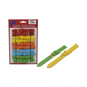 SWL - LEATHER WATCH STRAPS - 12MM - PASTEL COLOURS